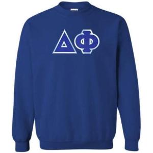 Delta Phi Lettered Crewneck(Navy Blue)