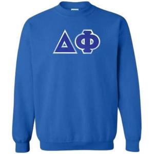 Delta Phi Lettered Crewneck(Royal Blue)