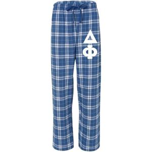 Delta Phi Pajamas Flannel Pant(Royal/Silver)