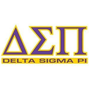 Delta Sigma Pi Letters Over Name Sticker