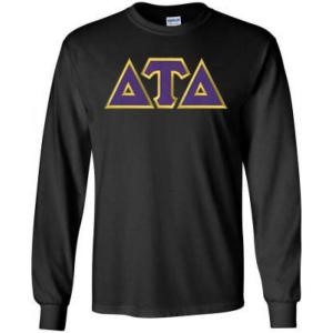 Delta Tau Delta Lettered Long Sleeve(Black)