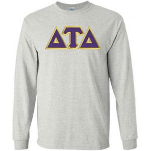 Delta Tau Delta Lettered Long Sleeve(Light Grey)