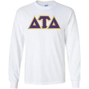 Delta Tau Delta Lettered Long Sleeve(White)