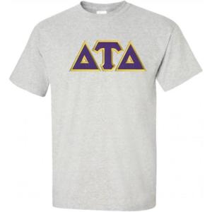 Delta Tau Delta Lettered T-Shirt(Ash)