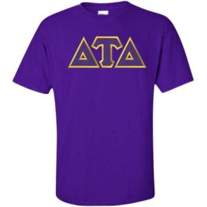 Delta Tau Delta Lettered T-Shirt(Purple)