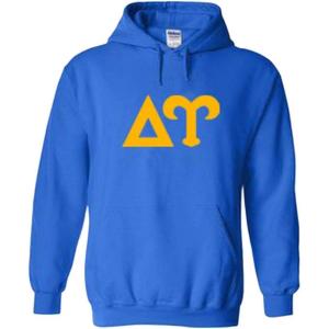 Delta Upsilon DU World Famous Greek Hoodie – Royal Blue with Gold Imprint(Royal Blue)