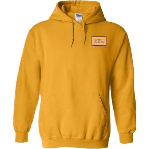 Greekgear Delta Tau Delta DTD Flag Patch Hooded Sweatshirt(Athletic Gold)