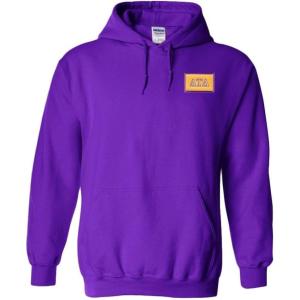 Greekgear Delta Tau Delta DTD Flag Patch Hooded Sweatshirt(Purple)