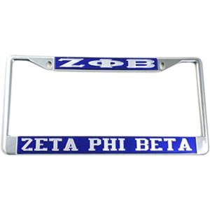Zeta Phi Beta License Plate Frame