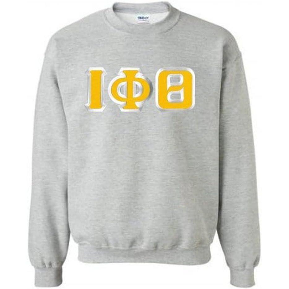 imageGreekgear Iota Phi Theta Custom Twill Crewneck SweatshirtLight Grey