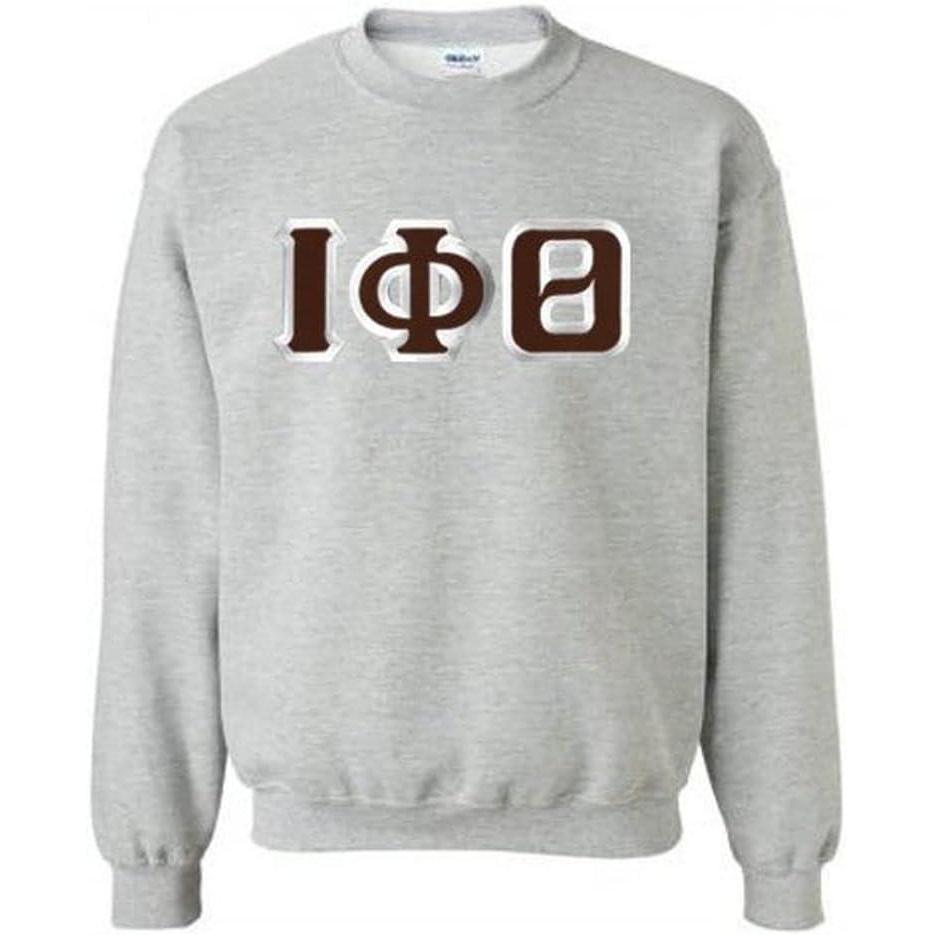 imageGreekgear Iota Phi Theta Custom Twill Crewneck SweatshirtSports Grey