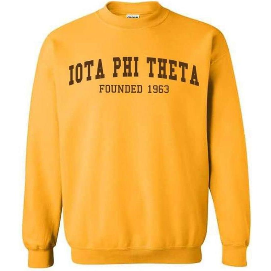imageGreekgear Iota Phi Theta Fraternity Founders Crew SweatshirtAthletic Gold