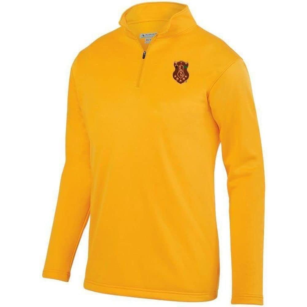 imageGreekgear Iota Phi Theta World Famouscrest Shield Wicking Fleece PulloverGold