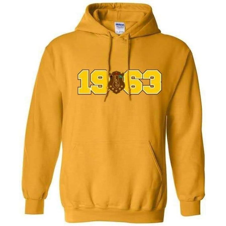 imageGreekgear Iota Phi Theta Year Crest HoodieGold