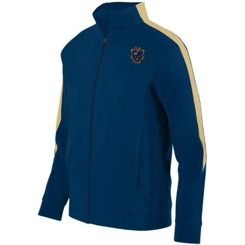 imageGreekgear Kappa Kappa Psi Track JacketNavyVegas Gold