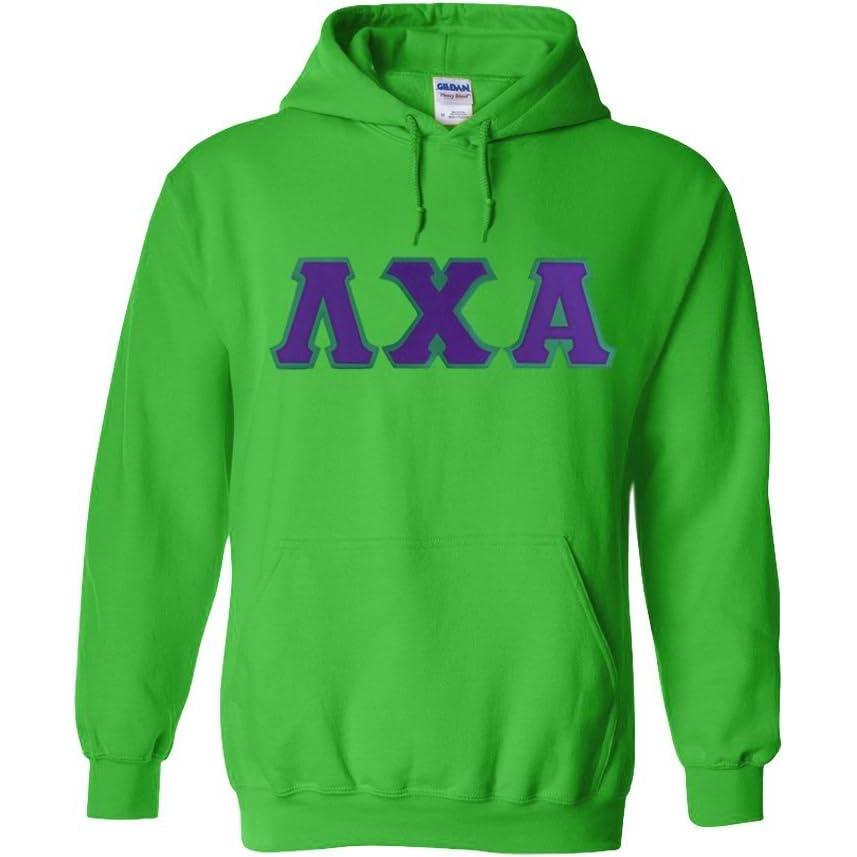 imageGreekgear Lambda Chi Alpha Lettered Hooded SweatshirtIrish Green