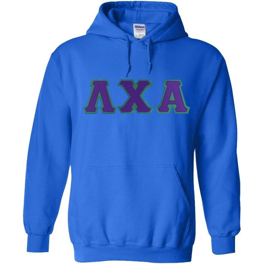 imageGreekgear Lambda Chi Alpha Lettered Hooded SweatshirtRoyal Blue