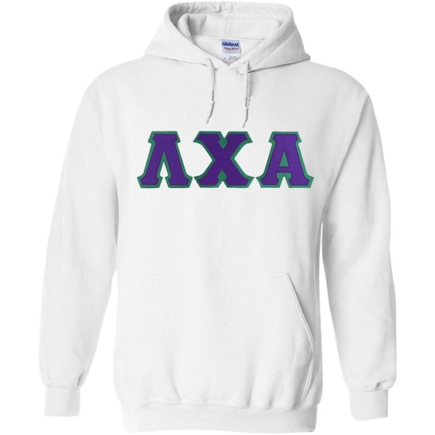 imageGreekgear Lambda Chi Alpha Lettered Hooded SweatshirtWhite