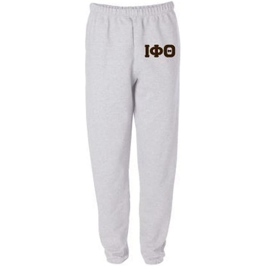 imageIota Phi Theta Greek Lettered Thigh SweatpantsLight Ash Grey