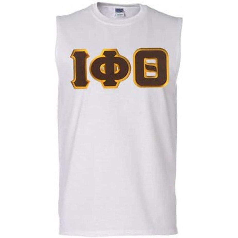 imageIota Phi Theta Lettered Sleeveless TeeWhite