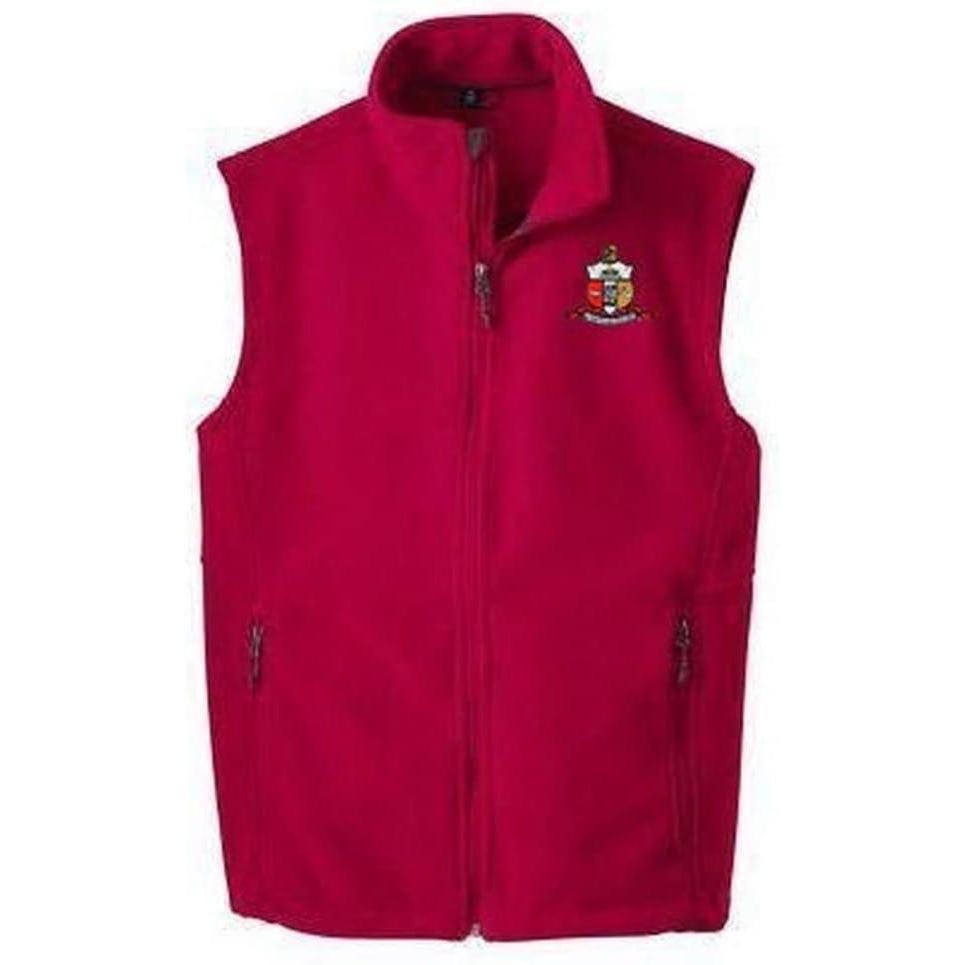 imageKappa Alpha Psi Fleece Crest Shield VestRed