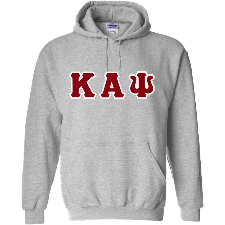 imageKappa Alpha Psi Fraternity Greek Lettered Mens Hooded SweatshirtSports Grey