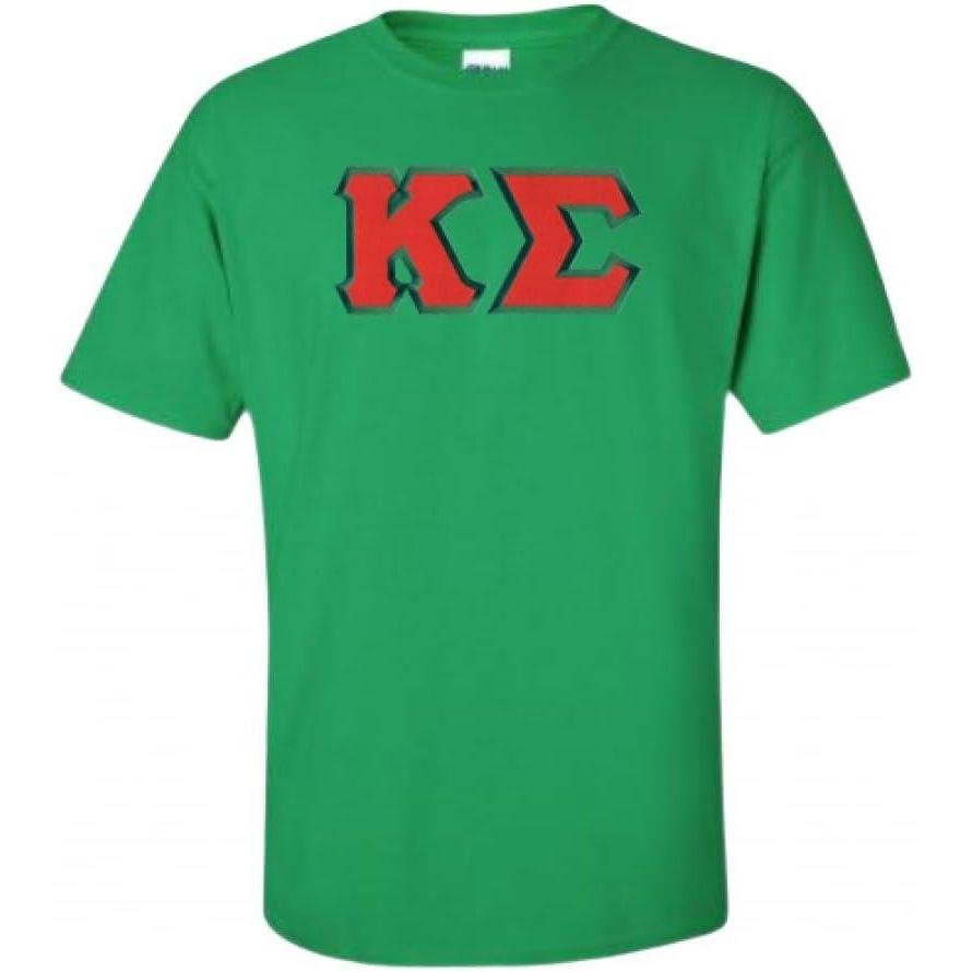 imageKappa Sigma Lettered TShirtIrish Green