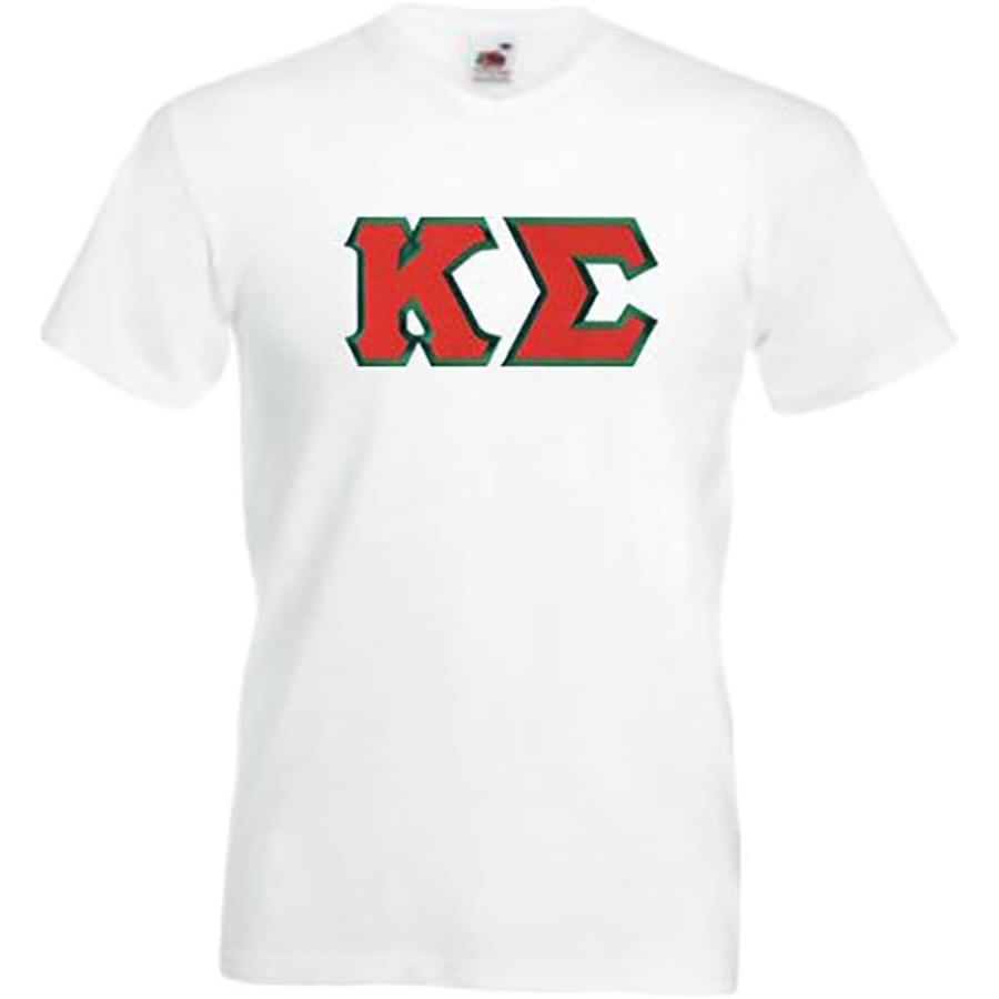 imageKappa Sigma Lettered VNeck TShirtWhite