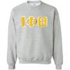 Greekgear Iota Phi Theta Custom Twill Crewneck Sweatshirt(Light Grey)