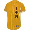 Greekgear Iota Phi Theta Lettered Baseball Jersey(Light Gold/White)
