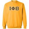 Greekgear Iota Phi Theta Lettered Crewneck Sweatshirt(Gold)