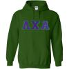 Greekgear Lambda Chi Alpha Lettered Hooded Sweatshirt(Forest Green)