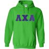 Greekgear Lambda Chi Alpha Lettered Hooded Sweatshirt(Irish Green)