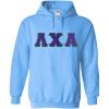 Greekgear Lambda Chi Alpha Lettered Hooded Sweatshirt(Light Blue)