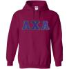 Greekgear Lambda Chi Alpha Lettered Hooded Sweatshirt(Magenta Pink)