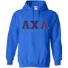 Greekgear Lambda Chi Alpha Lettered Hooded Sweatshirt(Royal Blue)