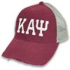Kappa Alpha Psi Distressed Trucker Hat Burgundy/Tan