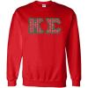 Kappa Sigma Fraternity Crest Twill Letter Crewneck Sweatshirt(Red)