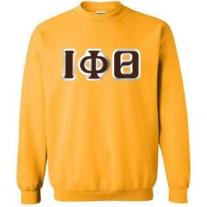 Greekgear Iota Phi Theta Custom Twill Crewneck Sweatshirt(Athletic Gold)