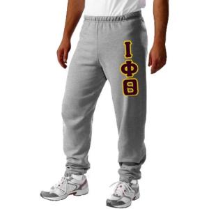 Greekgear Iota Phi Theta Lettered Sweatpants(Sports Grey)