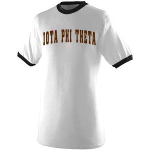 Greekgear Iota Phi Theta Ringer T-Shirt(White/Black)
