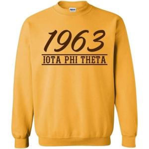Greekgear Iota Phi Theta Script Year Crew(Gold)