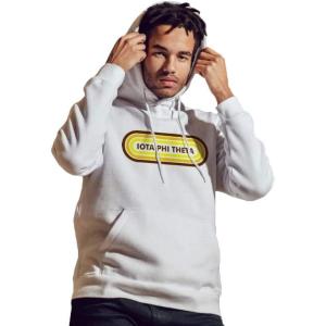 Greekgear Men’s Iota Phi Theta Capsule Hooded Sweatshirt White(White)