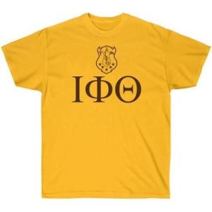 Iota Phi Theta Greek Crest – Shield T-Shirt(Gold)