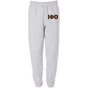Iota Phi Theta Greek Lettered Thigh Sweatpants(Light Ash Grey)