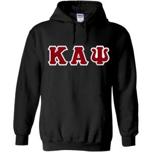 Kappa Alpha Psi Fraternity Greek Lettered Men’s Hooded Sweatshirt(Black)