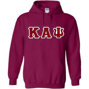 Kappa Alpha Psi Fraternity Greek Lettered Men’s Hooded Sweatshirt(Maroon)
