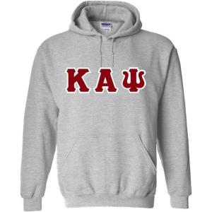 Kappa Alpha Psi Fraternity Greek Lettered Men’s Hooded Sweatshirt(Sports Grey)