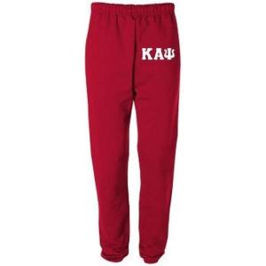 Kappa Alpha Psi Greek Lettered Thigh Sweatpants(Red)