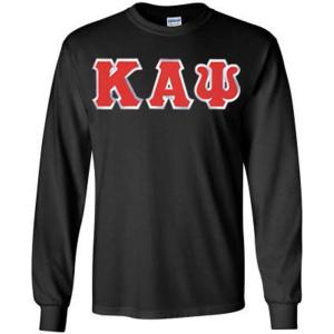 Kappa Alpha Psi Lettered Long Sleeve(Black)